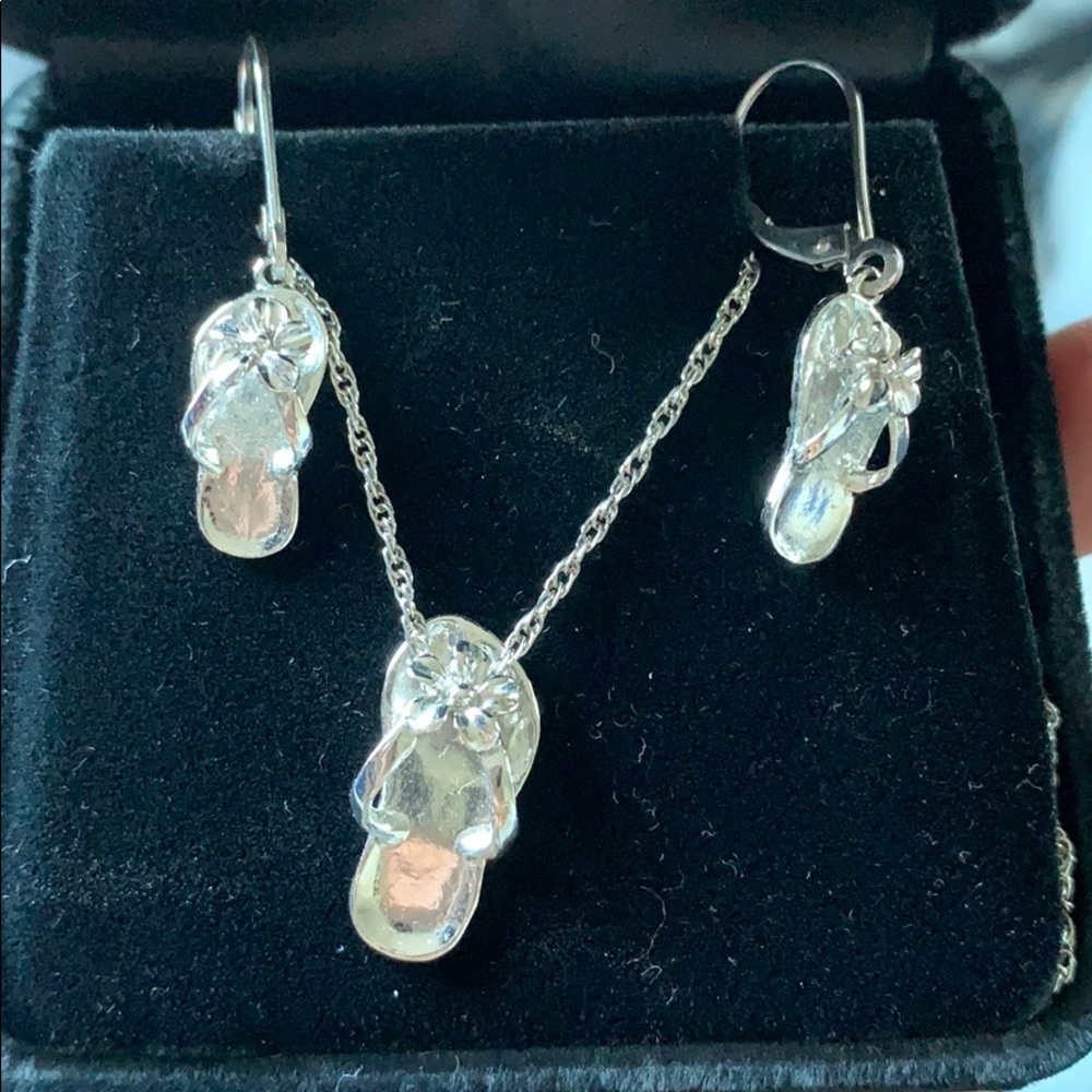 Sandal Necklace and earrings